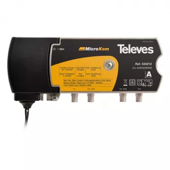 Televes KVE2025RK65 bredbandsförstärkare 20/25dB med returkanal 5-65MHz 20dB (534212)