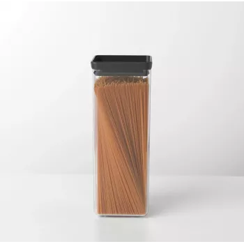 Brabantia fyrkantig förvaringsburk 2,5L mörkgrå
