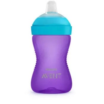 Philips AVENT My Grippy träningsmugg med mjuk tut 300 ml, 9m+, lila
