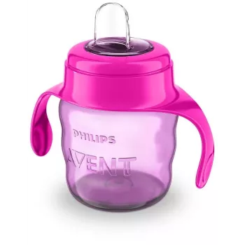Philips AVENT Easy Sip träningsmugg med handtag, 6M+, 200 ml, silikontut, rosa