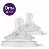 Philips Avent Natural Response napp till babyflaska, långsamt flöde, 0M+, 2-pack, silikon