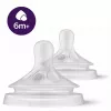 Philips AVENT Natural Response silikonnapp för bebisar för tjockflytande mat, 6M+, 2-pack