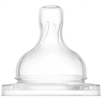 Philips AVENT anti-kolik-flaskor med silikonnapp 1M+, långsamt flöde, 2-pack