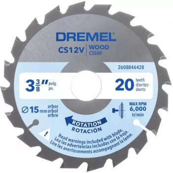 Dremel CS500 träcirkelsågblad 85mm, volframkarbidbelagt, 20 tänder, för DSM20 Compact Saw 2608846431