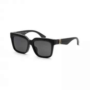 Burberry BE4419F300187 damsolglasögon, fyrkantiga, svart båge, gråa glas, 54 mm