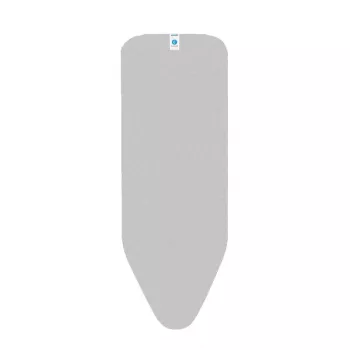 Brabantia strykbrädsöverdrag, 124x45 cm, metalliserad bomull, 2 mm skum, metallicgrå