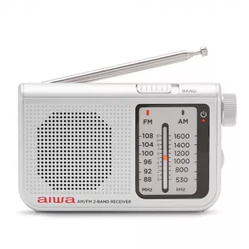 AIWA RS-55/SL portabel analog AM/FM-fickradio, grå