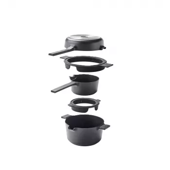 Brabantia allt-i-ett-kastrull- och stekpannaset, svart