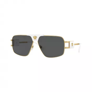 Versace VE2251-147187 herrsolglasögon pilot, gunmetal-båge, grå glas, 63/12/145 mm