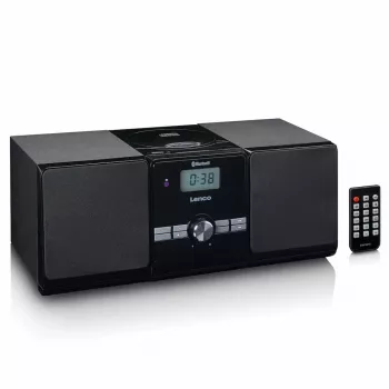Lenco MC-030BK mikrostereoanläggning med Bluetooth, CD, FM-radio, USB, AUX, svart