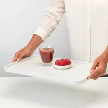Brabantia ReNew skärbräda / serveringsfat, stor, ljusgrå