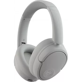 JLab Lux ANC trådlösa Bluetooth-hörlurar med pannband, vit IEUHBJLUXANCRWHT62