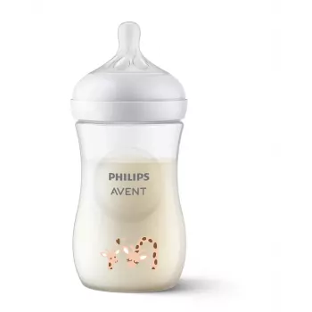 Philips Avent Natural Response giraffbabyflaska 260 ml, medelstor napp, 1m+