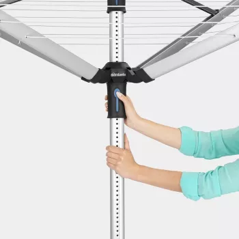Brabantia torkställning Lift-O-Matic 50 m, Metallic Grey