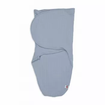 Lodger Bundler enfärgad bomullsbabyfilt, Blue Fogg