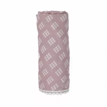 Lodger Swaddle Tribe musslinfilt 120x120 cm Rose
