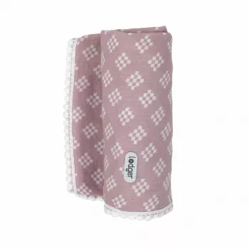 Lodger Swaddle Tribe musslinfilt 120x120 cm Rose