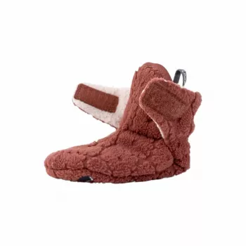 Lodger Slipper Folklore fleece babytossor, 6-12 månader, Rosewood