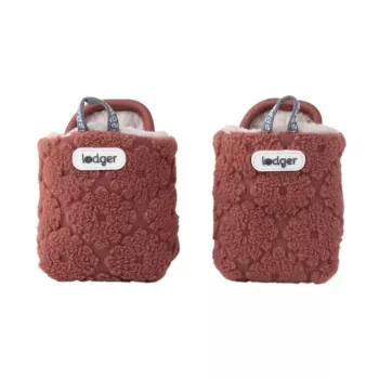 Lodger Slipper Folklore fleece babytossor, 6-12 månader, Rosewood