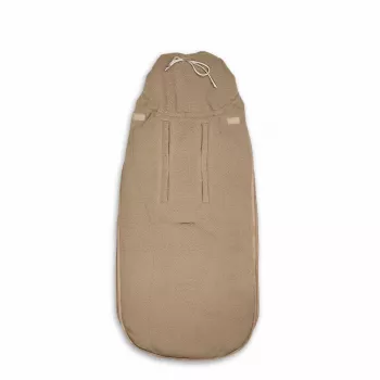 Lodger Mini BunkerTeddy året-runt-bilbarnstolsfotpåse, beige