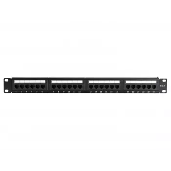 DS-IT CAT 6 UTP nätverkspatchpanel, 19 inch, 24-port DS-Patch6-24UTP