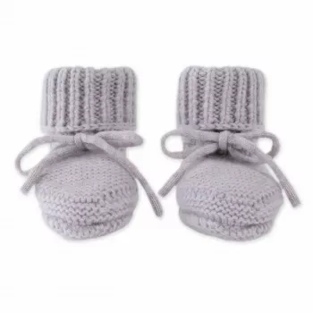 Lodger Slipper Merinoull babybooties, Stone, 0-6 månader