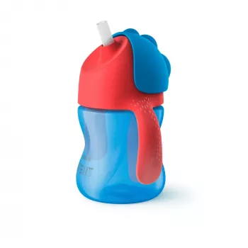 Philips AVENT sugrörsmugg med flexibelt sugrör, 200 ml, 9m+, blå