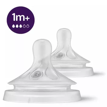 Philips Avent Natural Response silikonnapp medium flöde 1M+ (2-pack)