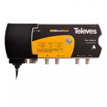 Televes KVE3035RK65 CATV-bredbandsförstärkare 30/35dB med returkanal 5-65MHz 28dB (534412)