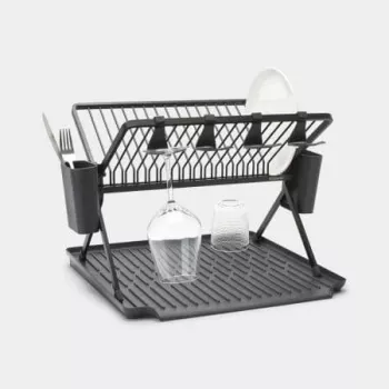 Brabantia fällbar diskställ, stor, mörkgrå