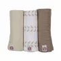 Lodger Swadler Solid Matcha bomullsinlindningsfilt, Birch, 70x70 cm, 3-pack