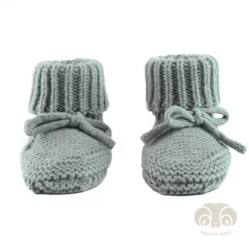 Lodger Slipper Folklore merinoullbabyskor, Siden, 0-6 månader