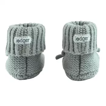 Lodger Slipper Folklore merinoullbabyskor, Siden, 0-6 månader