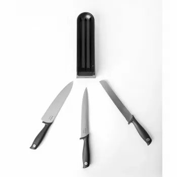 Brabantia Tasty+ knivblocksset för lådan, mörkgrå, 3 knivar