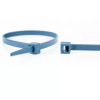 WKK 15032671 metalldetekterbara blå buntband 100 mm x 2,5 mm, 100-pack