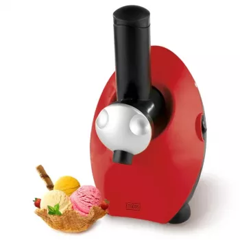 Trebs 99283-B sorbetmaskin med frysbehållare, 1,5 L, röd