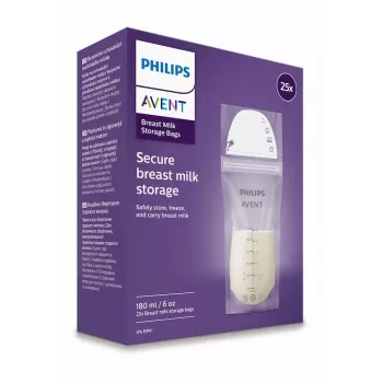 Philips AVENT bröstmjölkspåsar 180 ml, 25-pack