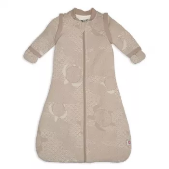 Lodger Hopper Matcha Turtle baby sovsäck med avtagbara ärmar, beige, 50/62