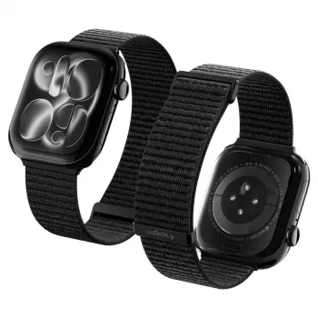 Spigen WBF01 band för Apple Watch 8/9/10/11/SE/Ultra (44/45/46/49 mm), svart