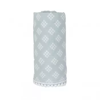 Lodger Swaddle Tribe musselinbomullsinlindningsfilt 120x120 cm Ice Flow