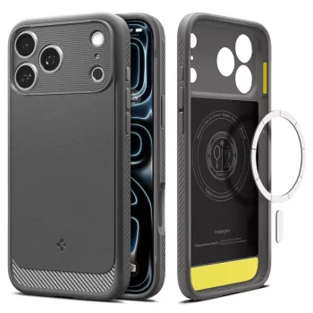 Spigen Rugged Armor Mag MagSafe-skal för iPhone 17 Pro / 18 Pro - grå