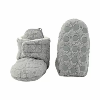 Lodger Slipper Folklore fleece babytofflor, Drizzle, 12-18 månader