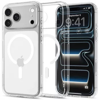 SPIGEN Ultra Hybrid MagSafe-skal för iPhone 17 Pro Max / 18 Pro Max – transparent/vit
