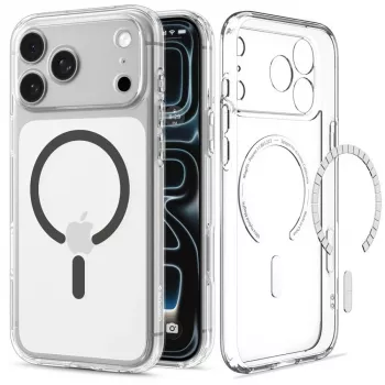 Spigen Ultra Hybrid MagSafe-skal för iPhone 17 Pro Max / 18 Pro Max – transparent/grafit