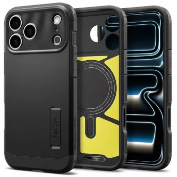 Spigen Tough Armor T MagSafe-skal för iPhone 18 Pro / 17 Pro – svart