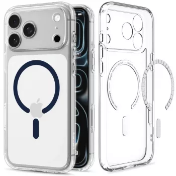 Spigen Ultra Hybrid MagSafe-skal för iPhone 17 Pro Max / 18 Pro Max – transparent/djupt blå