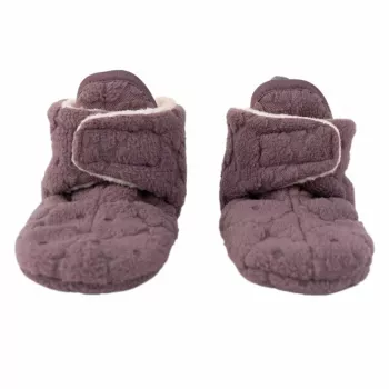 Lodger Slipper Folklore Fleece babyskor, mauve, 6–12 månader