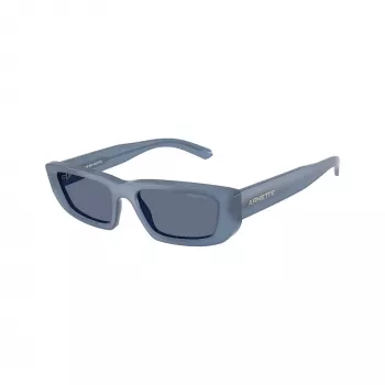 Arnette AN4357-124872 rektangulära solglasögon för dam, transparent grå båge, mörkgrå glas, 53 mm