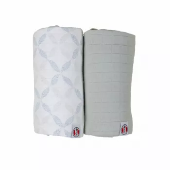 Lodger Swadler Solid Matcha bomullslinda, peppermint/blue fogg, 110x110 cm, 2-pack