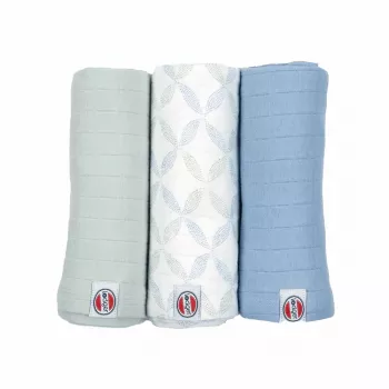 Lodger Swadler Solid Matcha bomullslinda, pepparmint, 70x70 cm, 3-pack